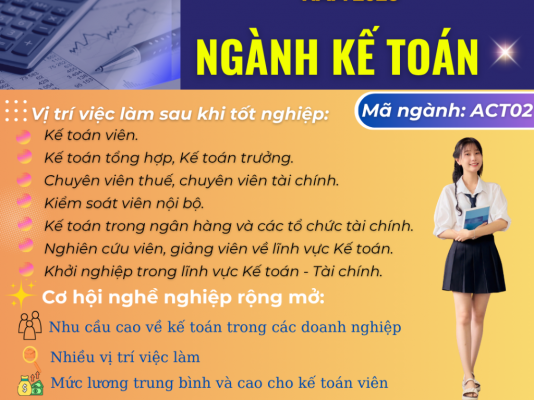 Ngành Kế toán – Lựa chọn vững chắc, tương lai rộng mở