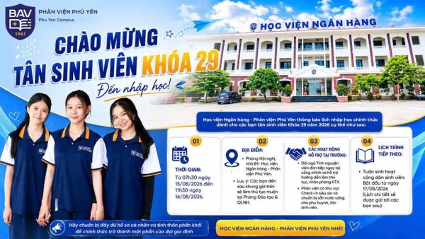 Học viện Ngân hàng – Phân viện Phú Yên chào mừng Tân sinh viên khóa 29