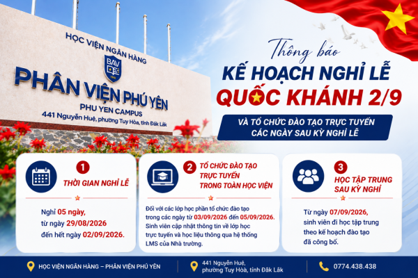 Thông báo Lịch nghỉ lễ Quốc khánh 02/9 và tổ chức đào tạo trực tuyến các ngày sau kỳ nghỉ lễ