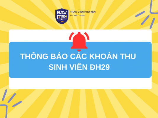 Thông báo về mức thu học phí, dịch vụ đào tạo HK I năm học 2026 - 2027