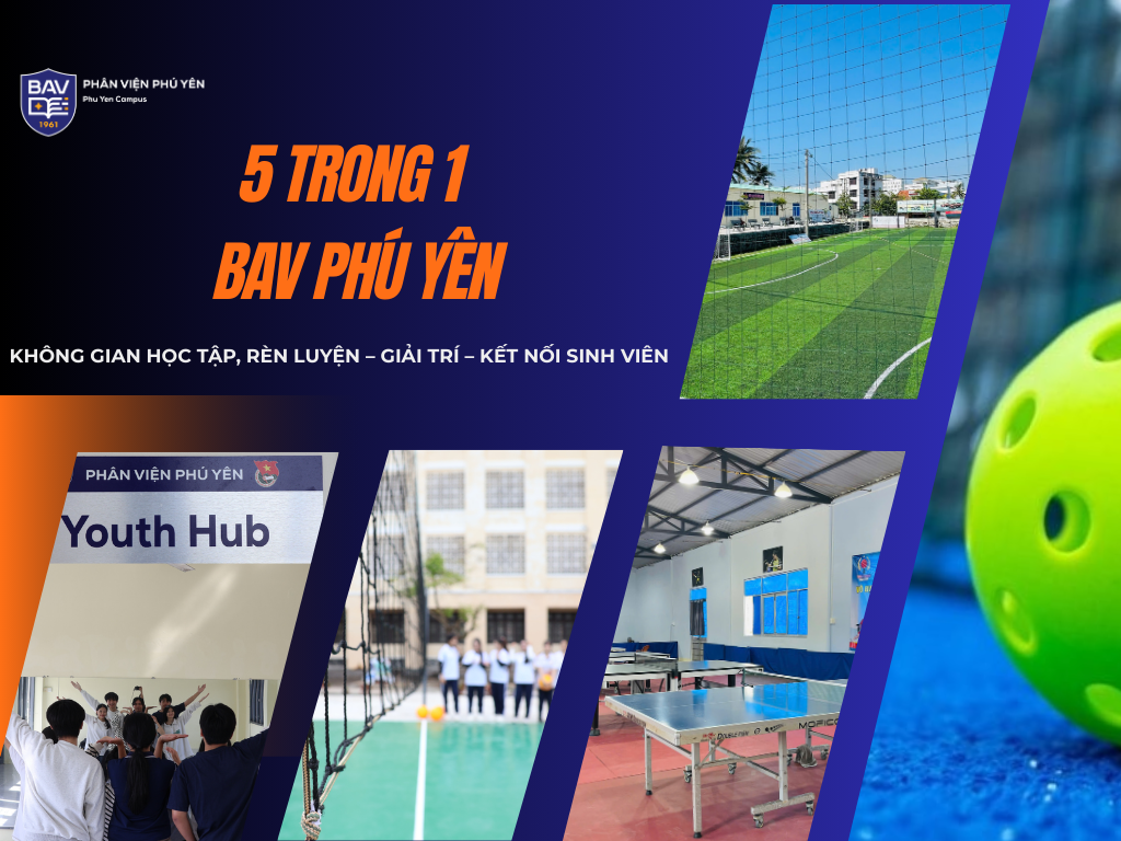Không gian thể thao hiện đại – Mảnh ghép quan trọng trong đời sống sinh viên BAV Phú Yên.