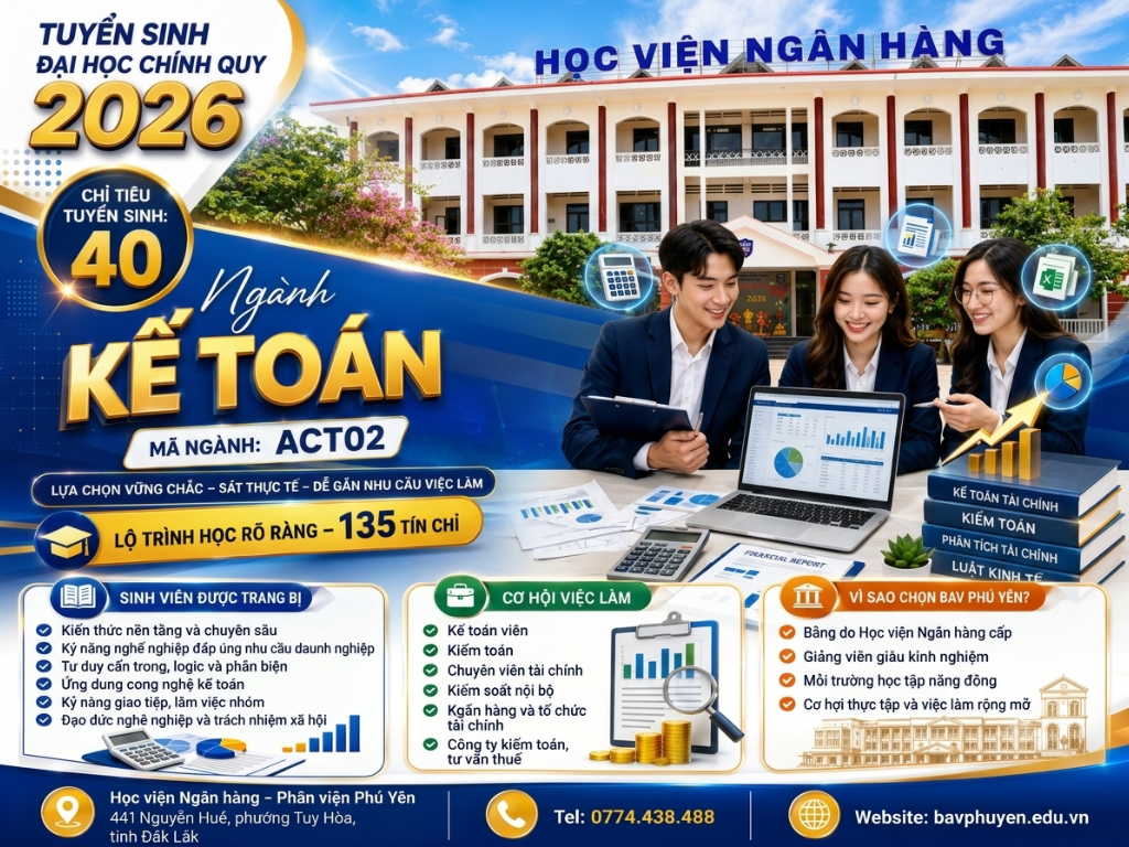 Kế toán – ngành học chắc nghề, thực tế và dễ gắn với nhu cầu việc làm