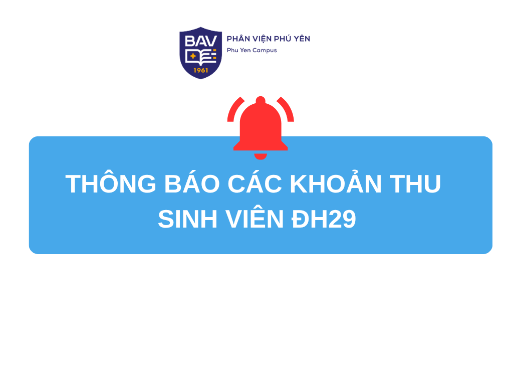 Thông báo các khoản thu sinh viên ĐH29